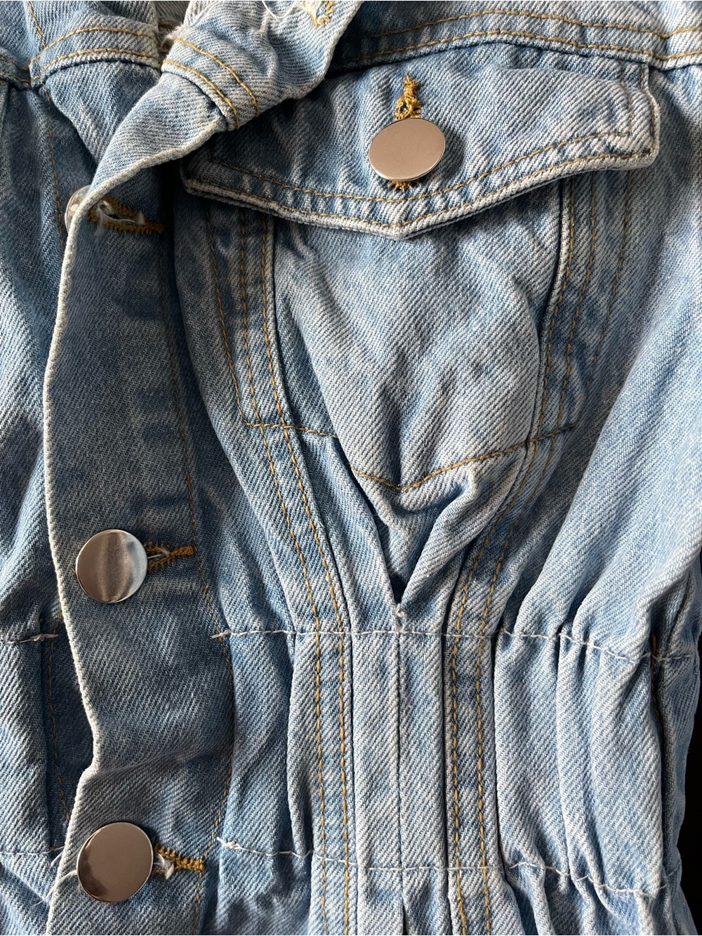 I Saw It First Light Wash Denim Dress - Picture 3 of 14
